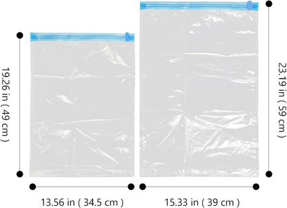 10pcs Hand Roll Vacuum Storage Bags for Clothes Space Saver Compression Bags Portable Travel Organizer Small Large Set