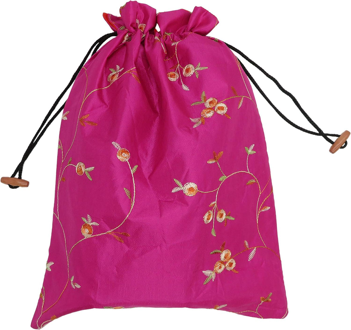 4pcs Embroidered Silk Flower Design Jacquard Travel Bag, Laundry Bags Shoe Bags, Lingerie Bags Underwear Bags for Travel Storage for Men Women Washable Cloth Shoe Bags