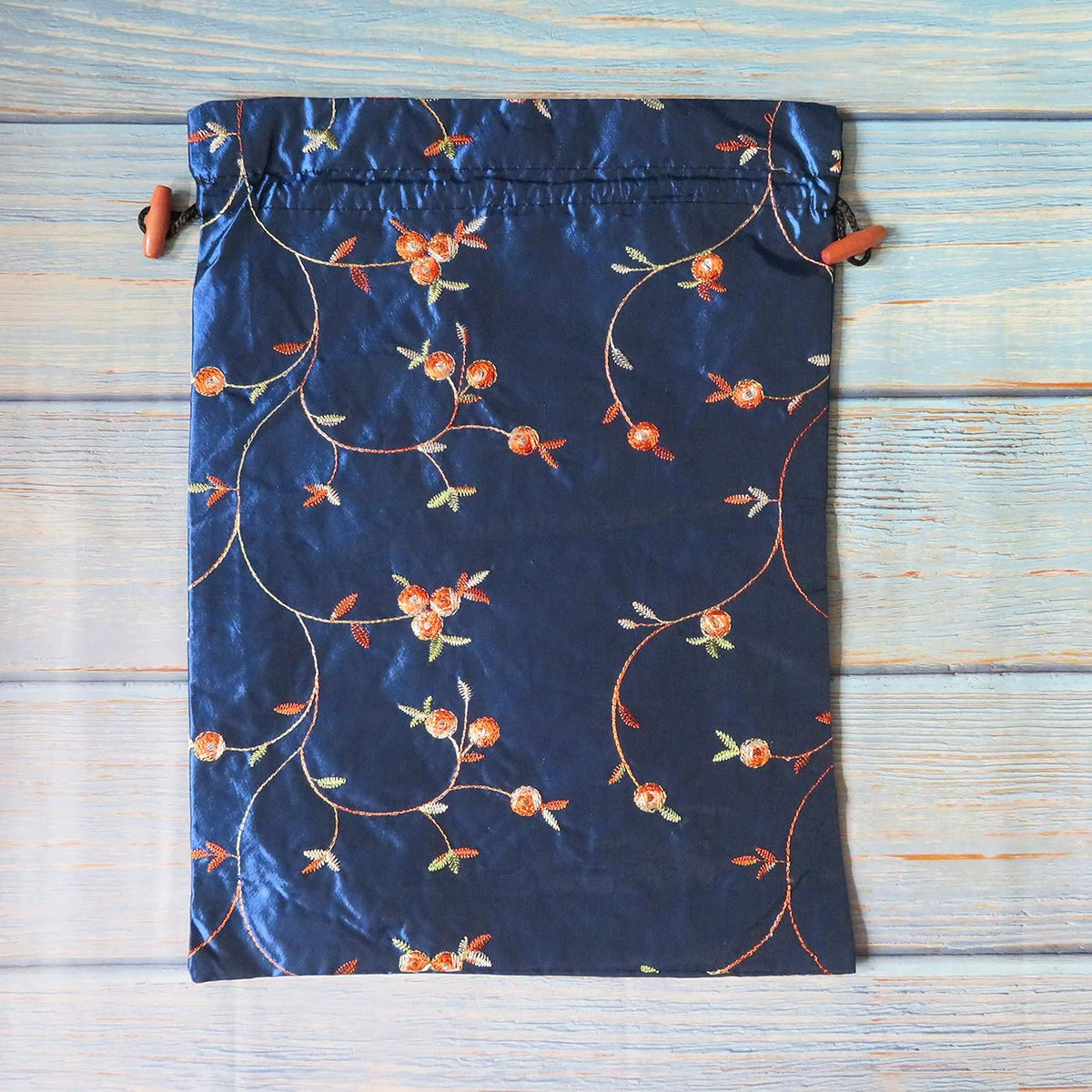 4pcs Embroidered Silk Flower Design Jacquard Travel Bag, Laundry Bags Shoe Bags, Lingerie Bags Underwear Bags for Travel Storage for Men Women Washable Cloth Shoe Bags
