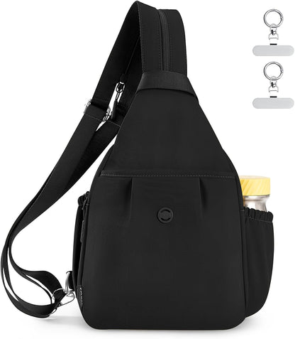 3-Ways Convertible Crossbody Backpack for Women, Anti-Theft Travel Sling Bag with Water Bottle Holder, Trendy Crossbody Bag for Travel Hiking Daily Commute