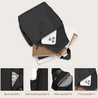 3-Ways Convertible Crossbody Backpack for Women, Anti-Theft Travel Sling Bag with Water Bottle Holder, Trendy Crossbody Bag for Travel Hiking Daily Commute