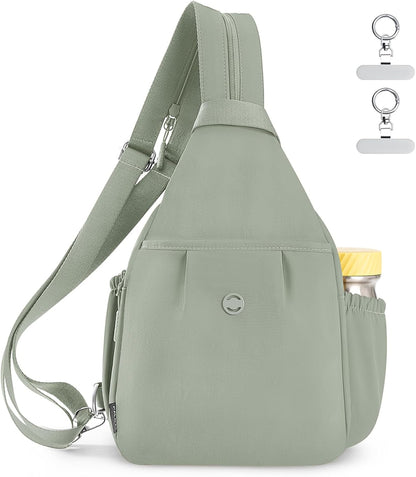 3-Ways Convertible Crossbody Backpack for Women, Anti-Theft Travel Sling Bag with Water Bottle Holder, Trendy Crossbody Bag for Travel Hiking Daily Commute
