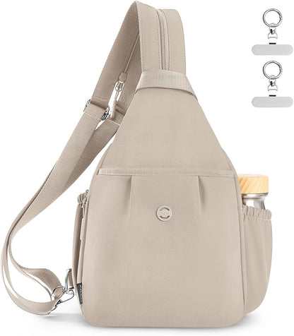 3-Ways Convertible Crossbody Backpack for Women, Anti-Theft Travel Sling Bag with Water Bottle Holder, Trendy Crossbody Bag for Travel Hiking Daily Commute