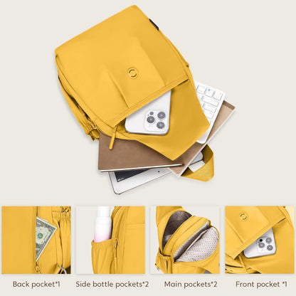 3-Ways Convertible Crossbody Backpack for Women, Anti-Theft Travel Sling Bag with Water Bottle Holder, Trendy Crossbody Bag for Travel Hiking Daily Commute