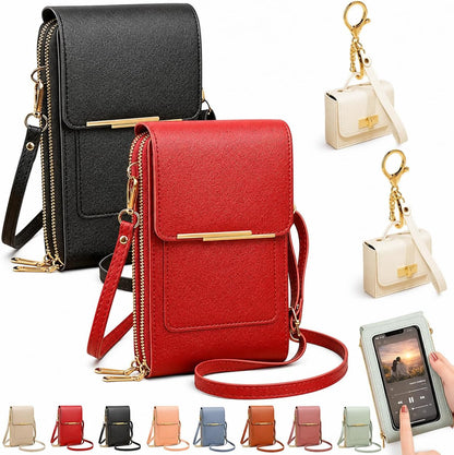 Crossbody Phone Wallet, 2027 New Anti Theft Leather Bag, Touchscreen Phone Crossbody Bag, Touch Screen RFID Blocking - Colors B