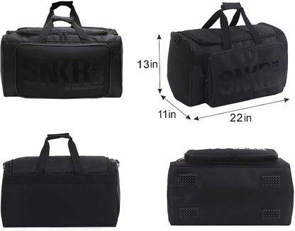 Sneaker Duffel Travel Bag for Men Shoe Bags for Travel Sneaker Bag Basketball Outdoor Sports Gym Bag Travel shoe bag With 3 Adjustable Compartment Dividers Travel Shoe Bags
