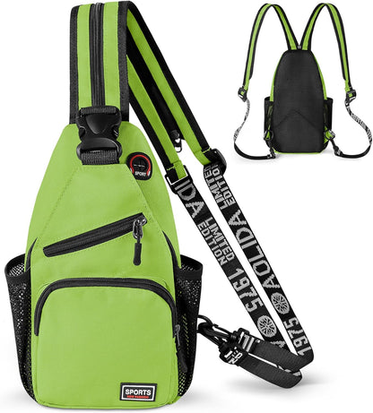 Convertible Sling Bag for Women Men, Lightweight Crossbody Backpack Daypack Chest Bag Fit 10.9" Tablet for Travel, Sport, Hiking & Commute, Black, 8.27in×3.94in×13.39in