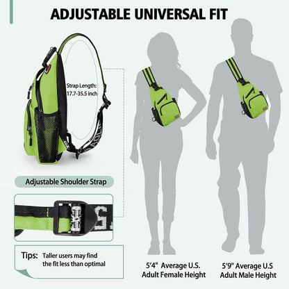 Convertible Sling Bag for Women Men, Lightweight Crossbody Backpack Daypack Chest Bag Fit 10.9" Tablet for Travel, Sport, Hiking & Commute, Black, 8.27in×3.94in×13.39in