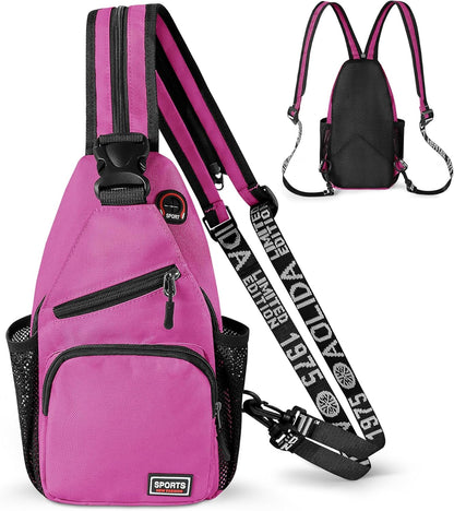 Convertible Sling Bag for Women Men, Lightweight Crossbody Backpack Daypack Chest Bag Fit 10.9" Tablet for Travel, Sport, Hiking & Commute, Black, 8.27in×3.94in×13.39in