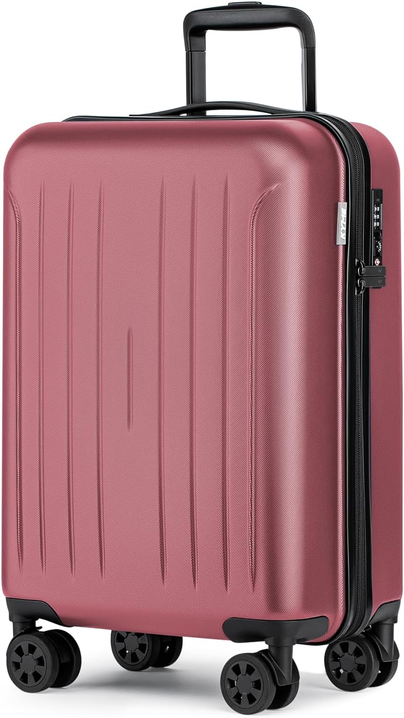 Carry on luggage 22x14x9 Airline Approved Suitcase Hardshell With Double Spinner Wheels, PC+ABS TSA Lock Travel Luggage (Mint Green, 20" Carry On)
