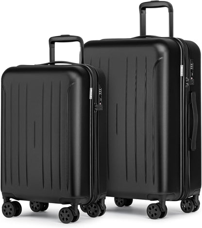 Carry on luggage 22x14x9 Airline Approved Suitcase Hardshell With Double Spinner Wheels, PC+ABS TSA Lock Travel Luggage (Mint Green, 20" Carry On)