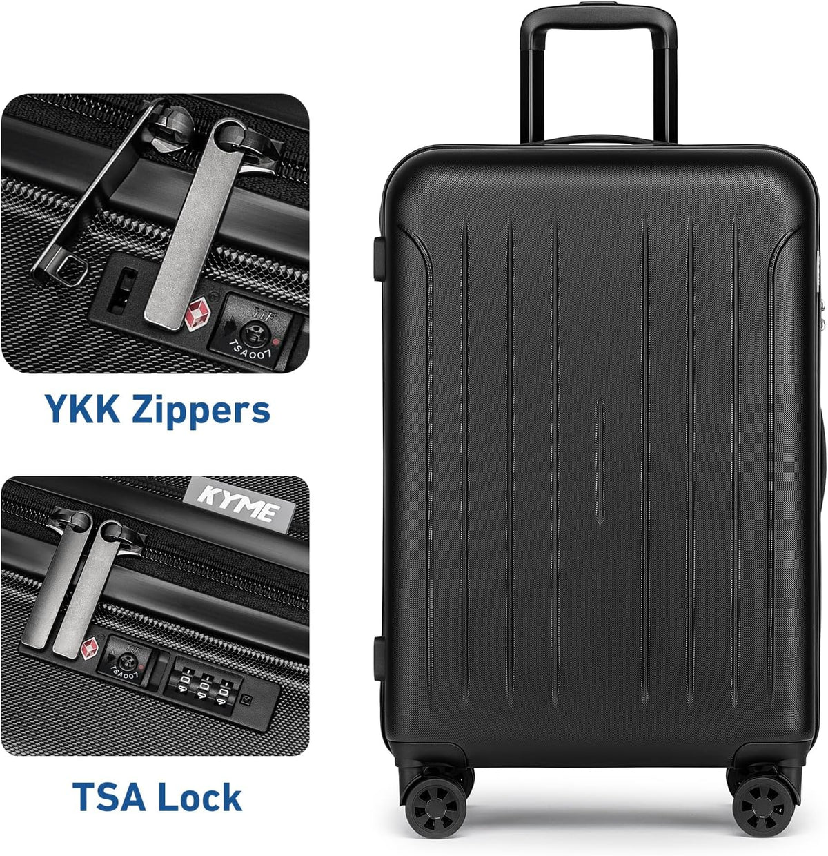 Carry on luggage 22x14x9 Airline Approved Suitcase Hardshell With Double Spinner Wheels, PC+ABS TSA Lock Travel Luggage (Mint Green, 20" Carry On)