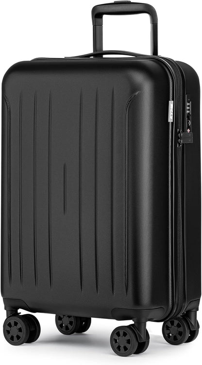 Carry on luggage 22x14x9 Airline Approved Suitcase Hardshell With Double Spinner Wheels, PC+ABS TSA Lock Travel Luggage (Mint Green, 20" Carry On)