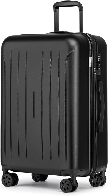 Carry on luggage 22x14x9 Airline Approved Suitcase Hardshell With Double Spinner Wheels, PC+ABS TSA Lock Travel Luggage (Mint Green, 20" Carry On)
