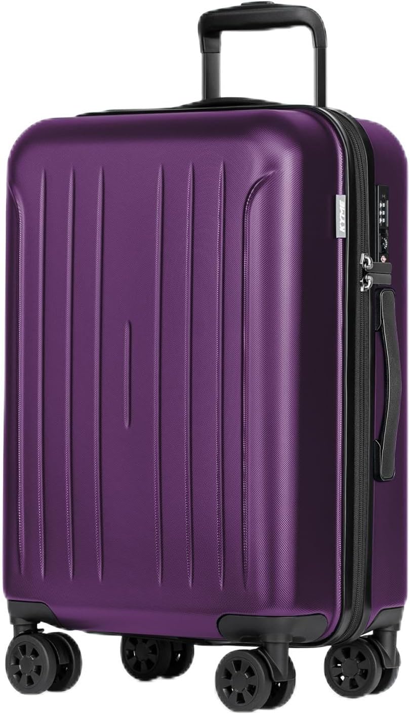 Carry on luggage 22x14x9 Airline Approved Suitcase Hardshell With Double Spinner Wheels, PC+ABS TSA Lock Travel Luggage (Mint Green, 20" Carry On)