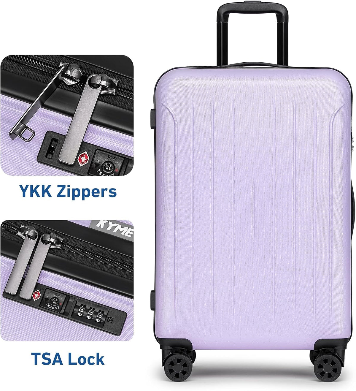 Carry on luggage 22x14x9 Airline Approved Suitcase Hardshell With Double Spinner Wheels, PC+ABS TSA Lock Travel Luggage (Mint Green, 20" Carry On)