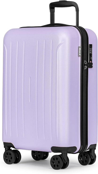 Carry on luggage 22x14x9 Airline Approved Suitcase Hardshell With Double Spinner Wheels, PC+ABS TSA Lock Travel Luggage (Mint Green, 20" Carry On)