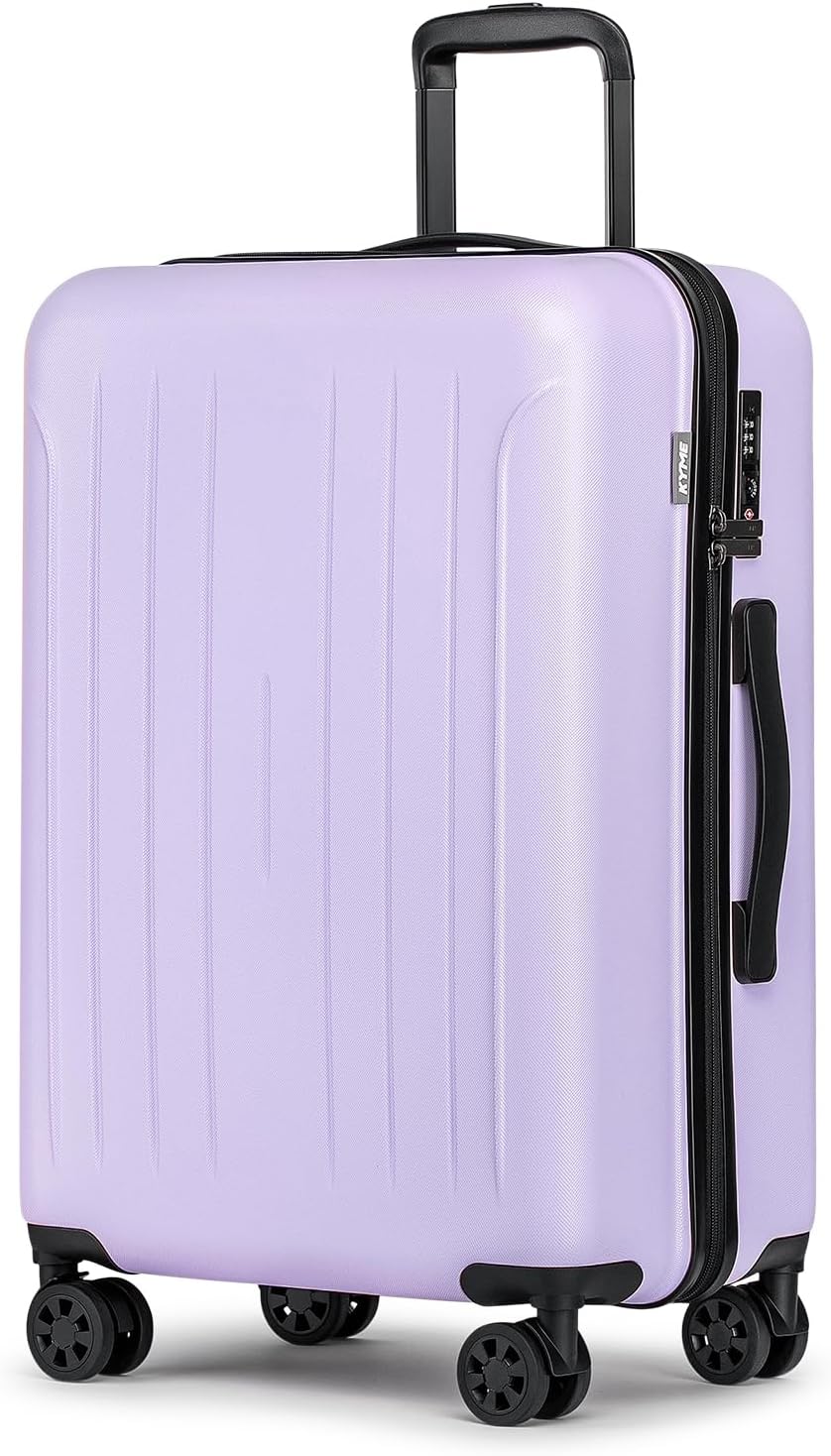Carry on luggage 22x14x9 Airline Approved Suitcase Hardshell With Double Spinner Wheels, PC+ABS TSA Lock Travel Luggage (Mint Green, 20" Carry On)
