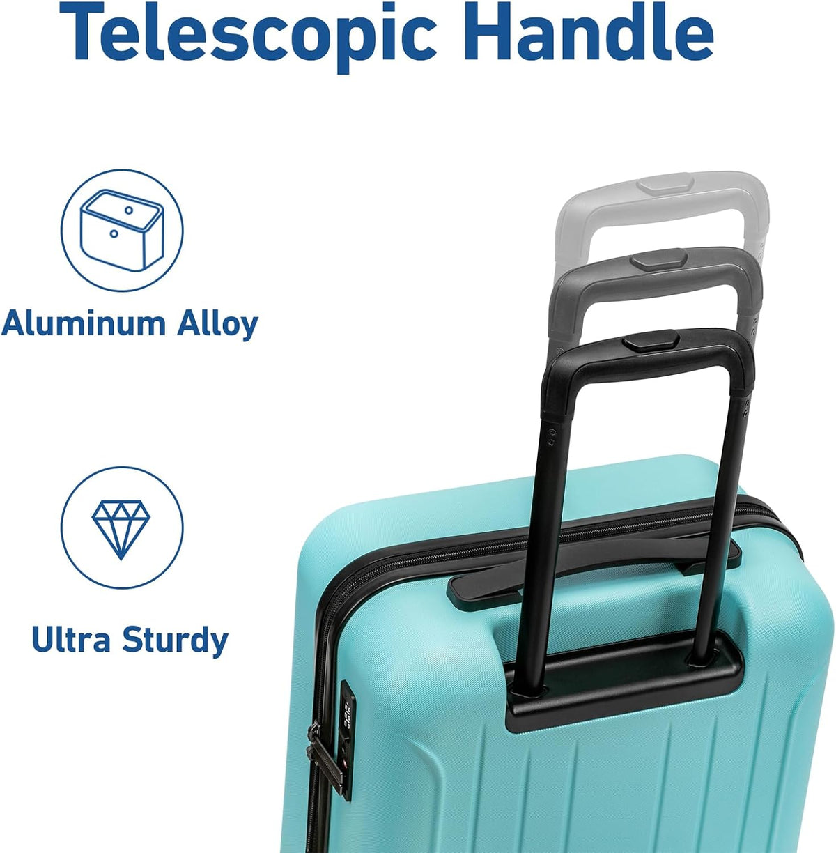 Carry on luggage 22x14x9 Airline Approved Suitcase Hardshell With Double Spinner Wheels, PC+ABS TSA Lock Travel Luggage (Mint Green, 20" Carry On)