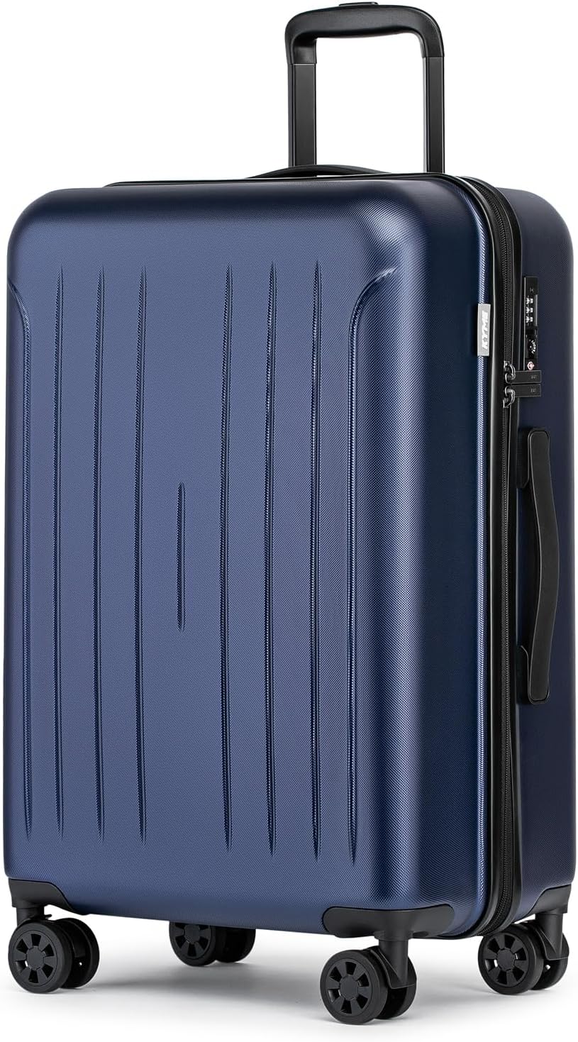 Carry on luggage 22x14x9 Airline Approved Suitcase Hardshell With Double Spinner Wheels, PC+ABS TSA Lock Travel Luggage (Mint Green, 20" Carry On)
