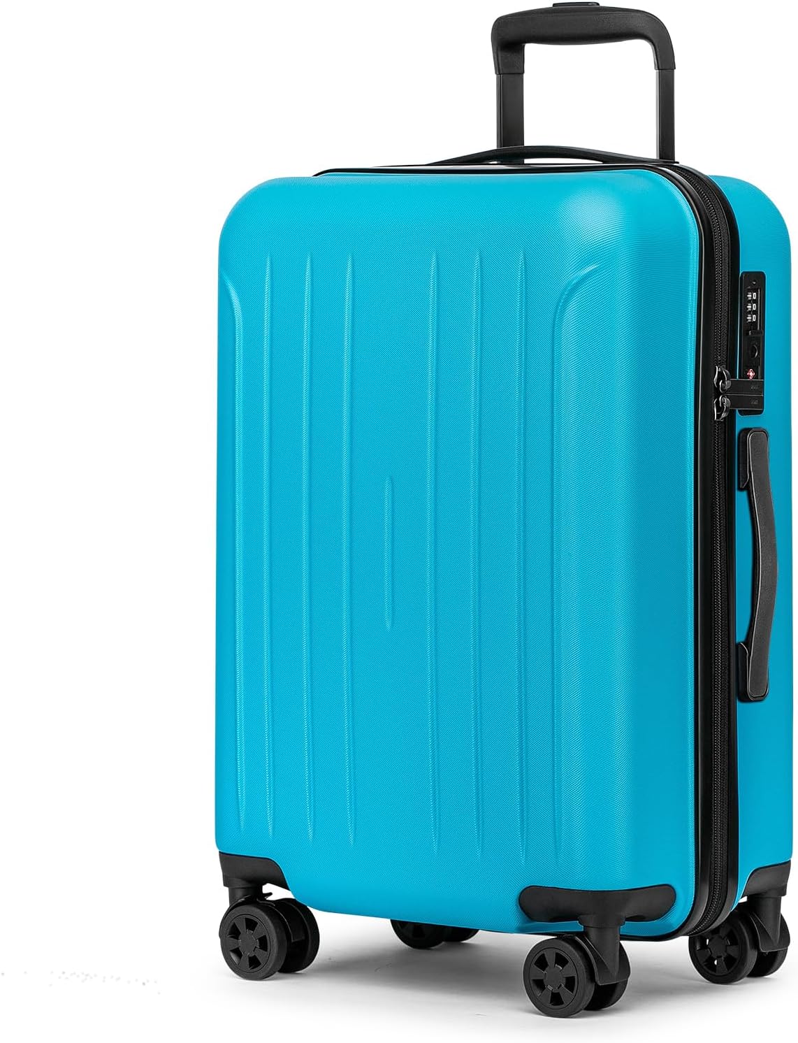 Carry on luggage 22x14x9 Airline Approved Suitcase Hardshell With Double Spinner Wheels, PC+ABS TSA Lock Travel Luggage (Mint Green, 20" Carry On)