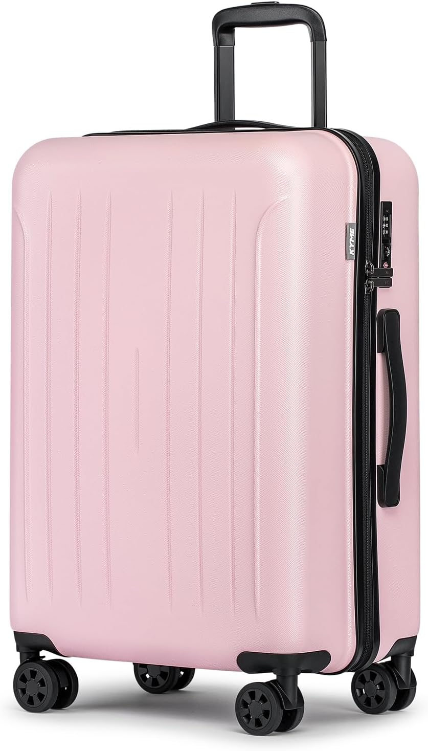 Carry on luggage 22x14x9 Airline Approved Suitcase Hardshell With Double Spinner Wheels, PC+ABS TSA Lock Travel Luggage (Mint Green, 20" Carry On)