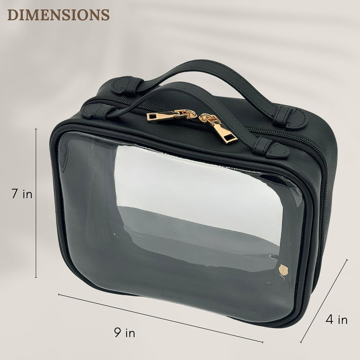 Clear Makeup Bag Toiletry Bag for Women Cosmetic Case Large Capacity Travel Make Up Bag Organizer Transparent Storage Compartment TSA Approved