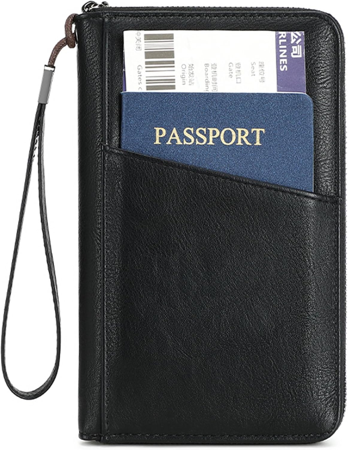 Passport Holder for Travel Women and Men RFID Passport Holder with Zipper Passport Case Passport cover Passport Wallet Travel Essentials and Accessories