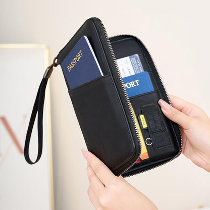 Passport Holder for Travel Women and Men RFID Passport Holder with Zipper Passport Case Passport cover Passport Wallet Travel Essentials and Accessories