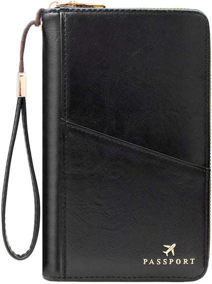 Passport Holder for Travel Women and Men RFID Passport Holder with Zipper Passport Case Passport cover Passport Wallet Travel Essentials and Accessories