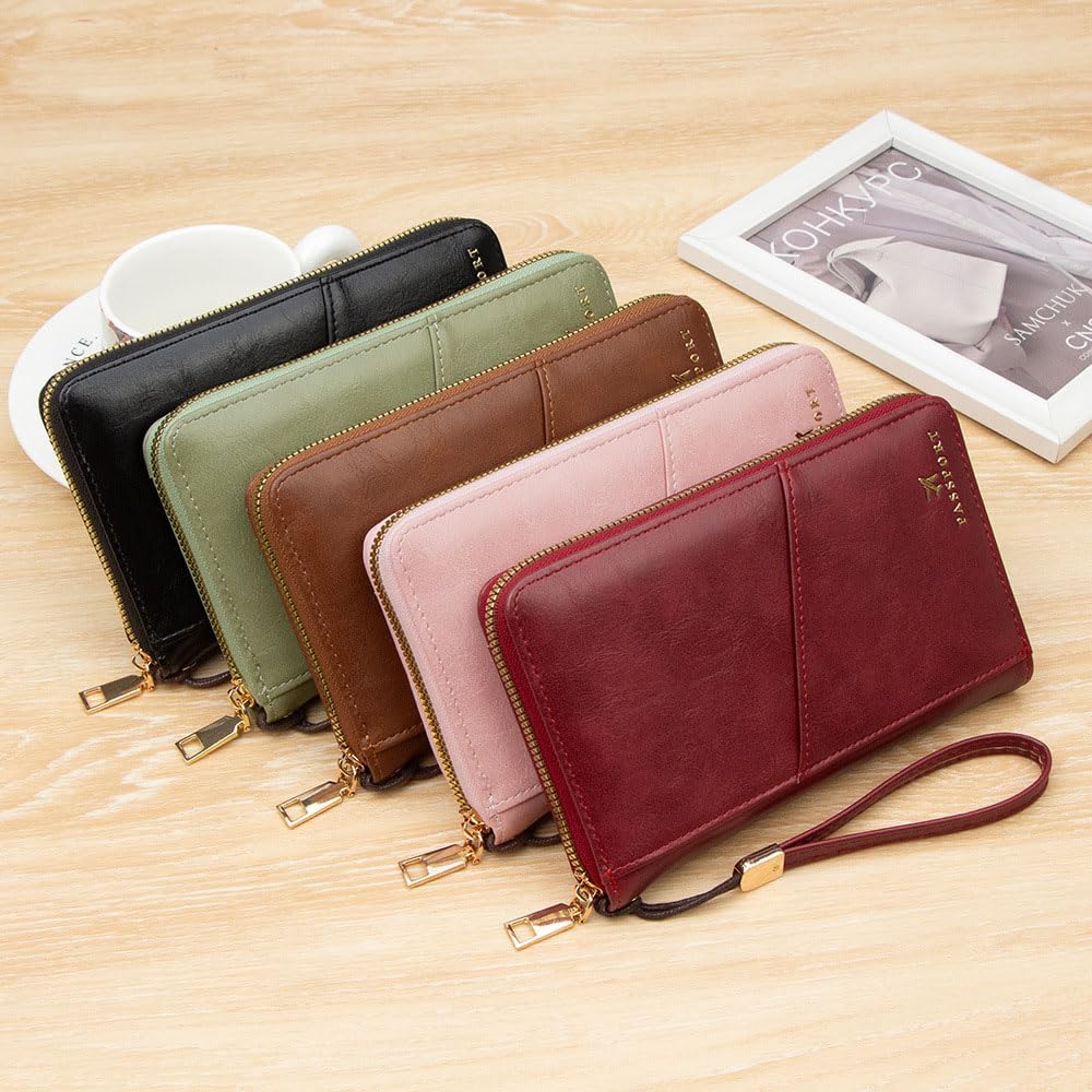 Passport Holder for Travel Women and Men RFID Passport Holder with Zipper Passport Case Passport cover Passport Wallet Travel Essentials and Accessories