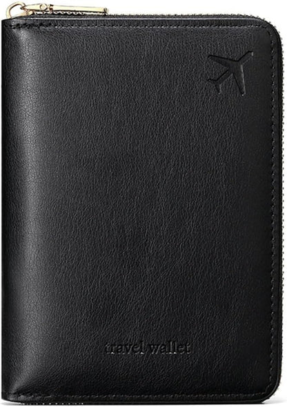 Passport Holder for Travel Women and Men RFID Passport Holder with Zipper Passport Case Passport cover Passport Wallet Travel Essentials and Accessories