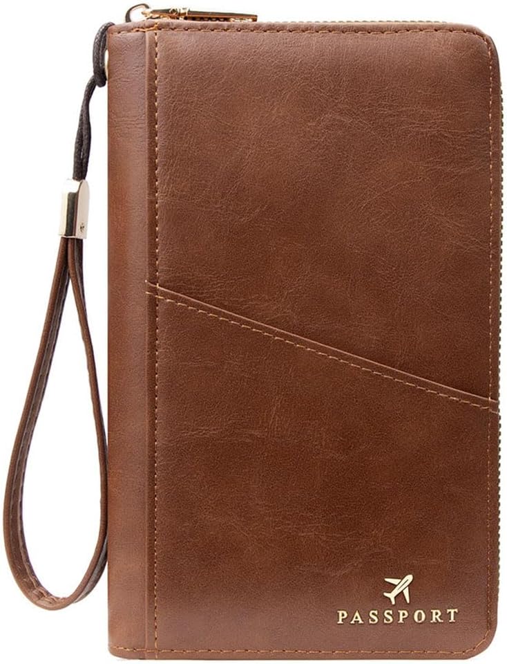 Passport Holder for Travel Women and Men RFID Passport Holder with Zipper Passport Case Passport cover Passport Wallet Travel Essentials and Accessories