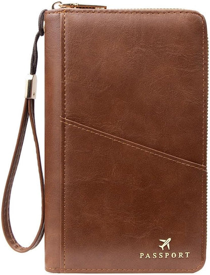 Passport Holder for Travel Women and Men RFID Passport Holder with Zipper Passport Case Passport cover Passport Wallet Travel Essentials and Accessories