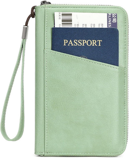 Passport Holder for Travel Women and Men RFID Passport Holder with Zipper Passport Case Passport cover Passport Wallet Travel Essentials and Accessories