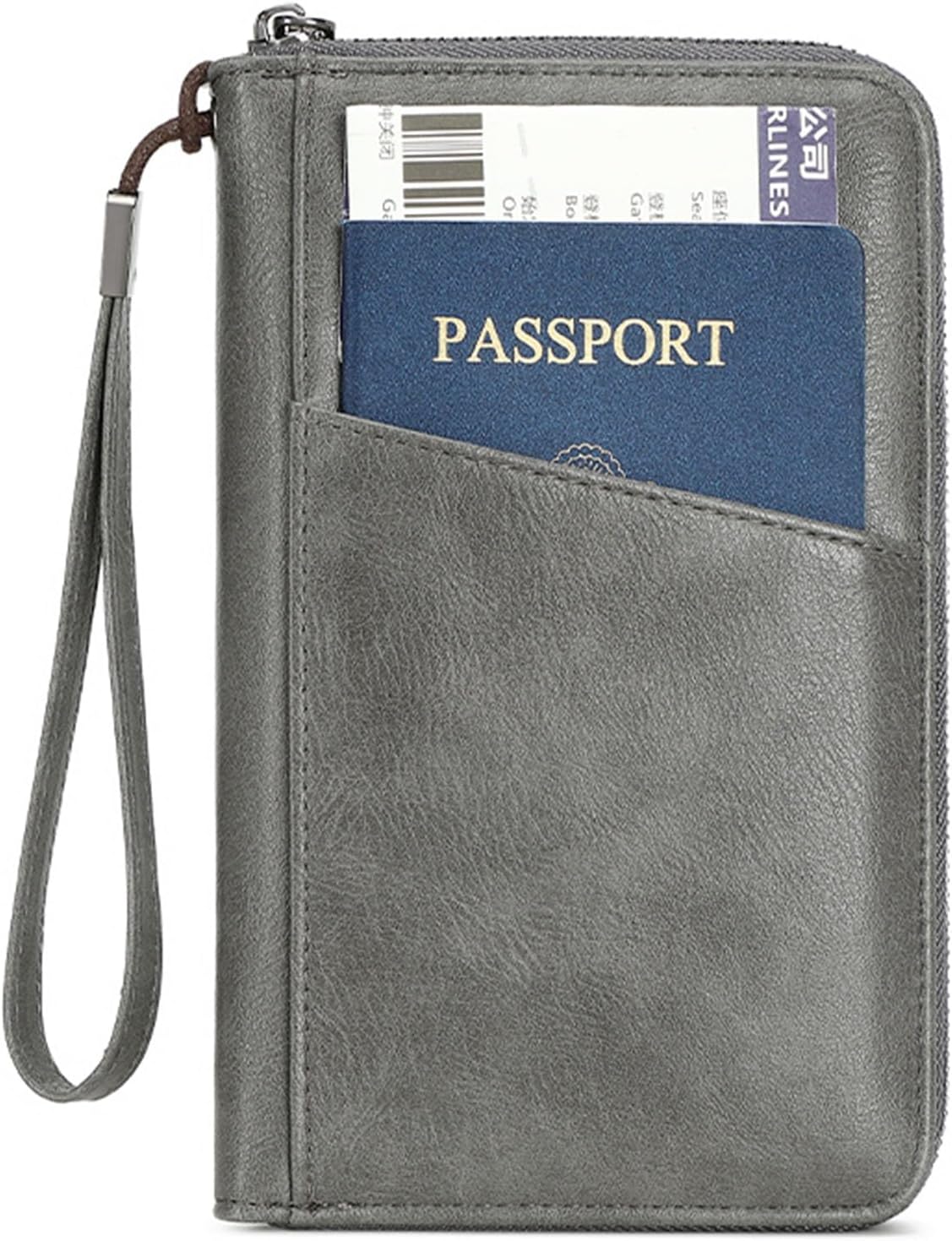 Passport Holder for Travel Women and Men RFID Passport Holder with Zipper Passport Case Passport cover Passport Wallet Travel Essentials and Accessories
