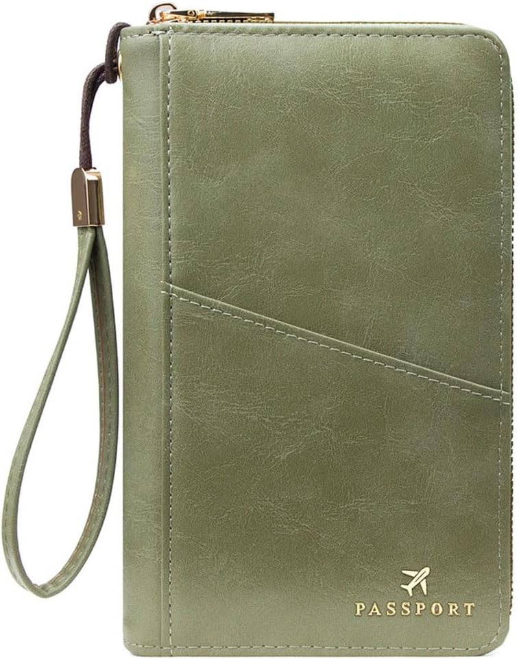 Passport Holder for Travel Women and Men RFID Passport Holder with Zipper Passport Case Passport cover Passport Wallet Travel Essentials and Accessories