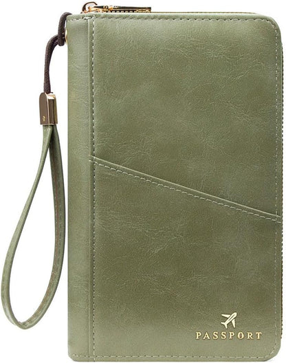 Passport Holder for Travel Women and Men RFID Passport Holder with Zipper Passport Case Passport cover Passport Wallet Travel Essentials and Accessories