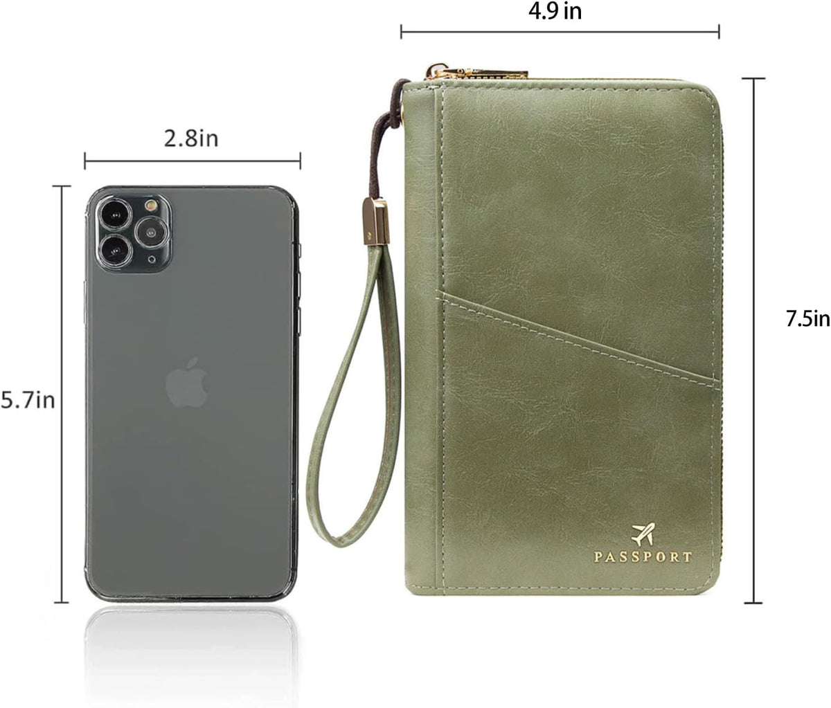 Passport Holder for Travel Women and Men RFID Passport Holder with Zipper Passport Case Passport cover Passport Wallet Travel Essentials and Accessories