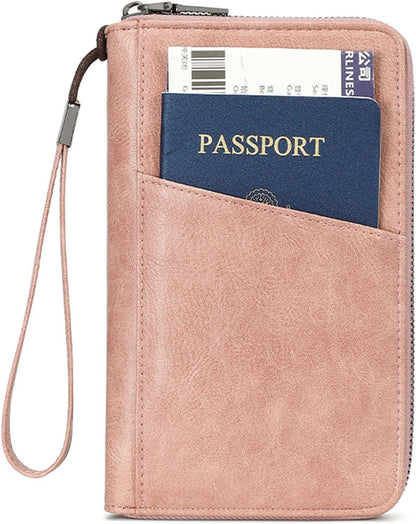 Passport Holder for Travel Women and Men RFID Passport Holder with Zipper Passport Case Passport cover Passport Wallet Travel Essentials and Accessories