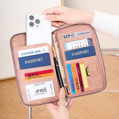 Passport Holder for Travel Women and Men RFID Passport Holder with Zipper Passport Case Passport cover Passport Wallet Travel Essentials and Accessories