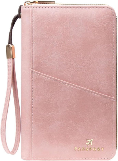 Passport Holder for Travel Women and Men RFID Passport Holder with Zipper Passport Case Passport cover Passport Wallet Travel Essentials and Accessories