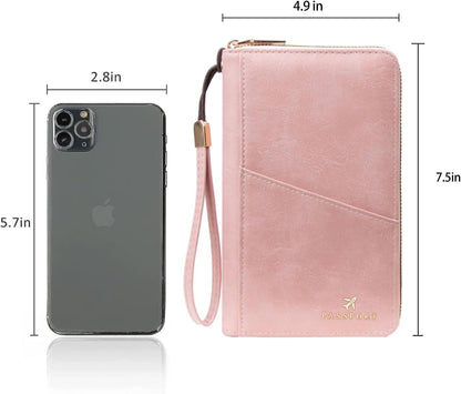 Passport Holder for Travel Women and Men RFID Passport Holder with Zipper Passport Case Passport cover Passport Wallet Travel Essentials and Accessories