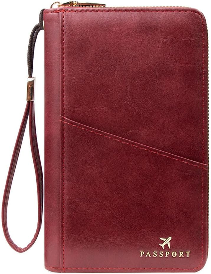 Passport Holder for Travel Women and Men RFID Passport Holder with Zipper Passport Case Passport cover Passport Wallet Travel Essentials and Accessories