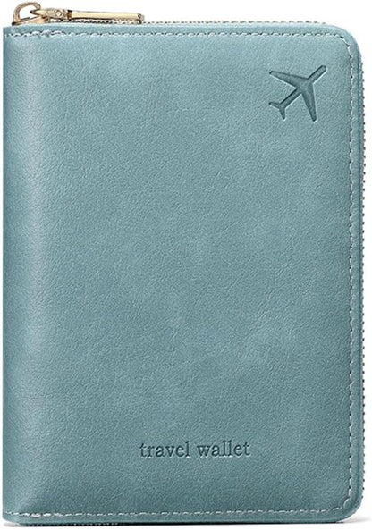 Passport Holder for Travel Women and Men RFID Passport Holder with Zipper Passport Case Passport cover Passport Wallet Travel Essentials and Accessories