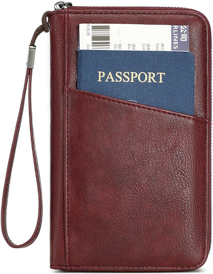 Passport Holder for Travel Women and Men RFID Passport Holder with Zipper Passport Case Passport cover Passport Wallet Travel Essentials and Accessories