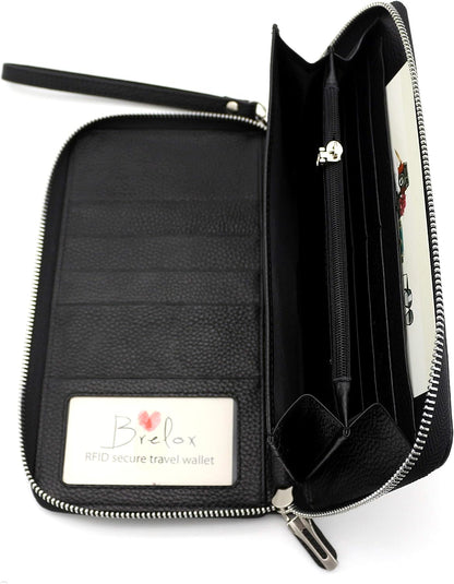 Family Passport Holder for 4, 5 & 6 Passports – Genuine Leather RFID Travel Wallet with Wristlet for Cards, Cash & IDs, Perfect Travel Gift for Women Men