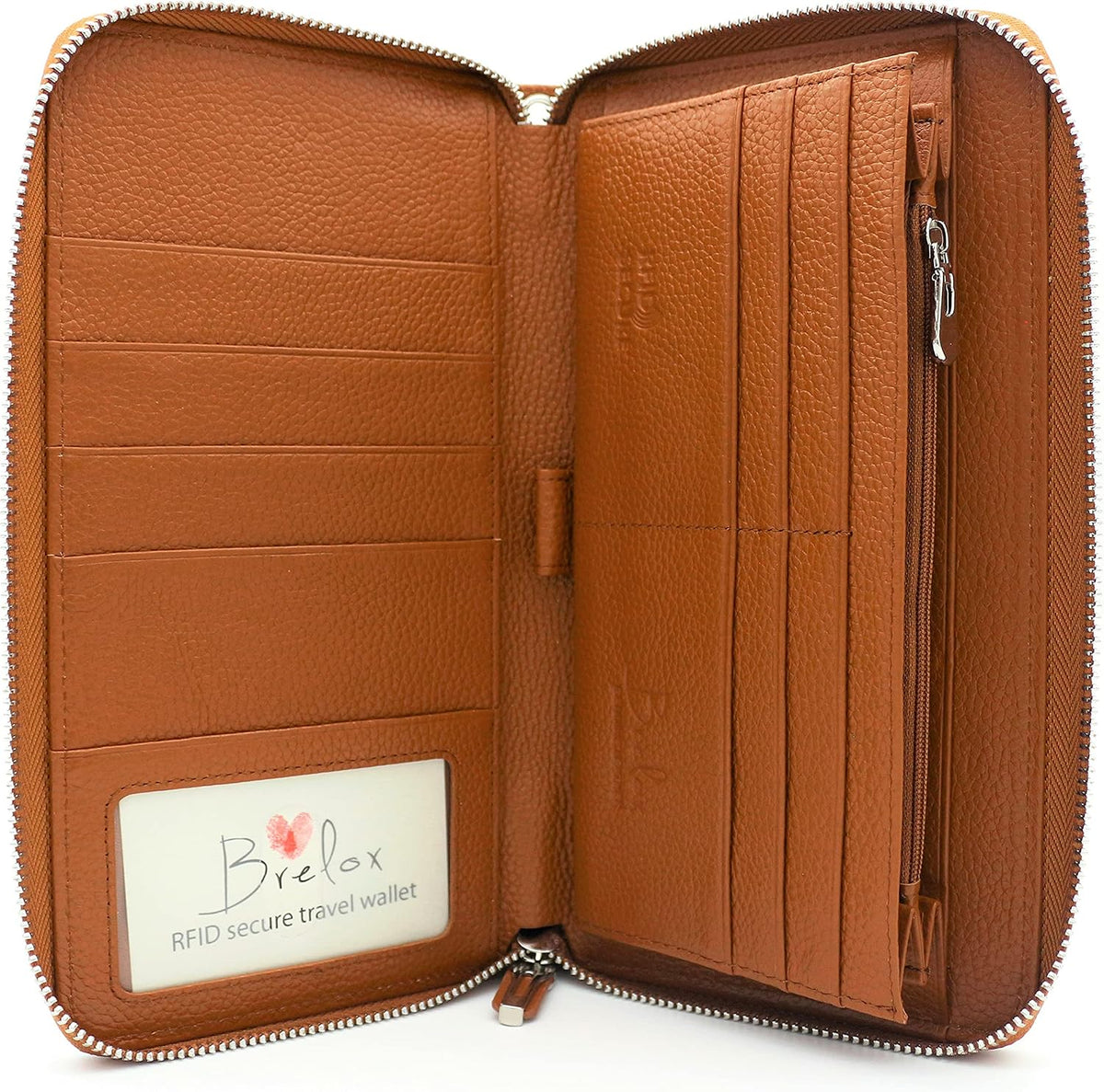Family Passport Holder for 4, 5 & 6 Passports – Genuine Leather RFID Travel Wallet with Wristlet for Cards, Cash & IDs, Perfect Travel Gift for Women Men