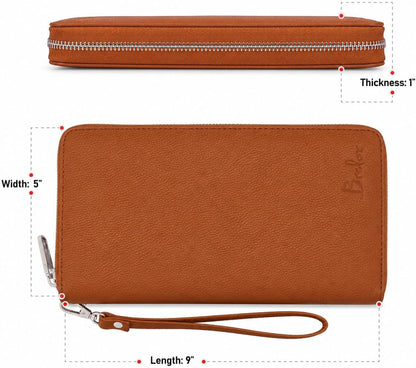 Family Passport Holder for 4, 5 & 6 Passports – Genuine Leather RFID Travel Wallet with Wristlet for Cards, Cash & IDs, Perfect Travel Gift for Women Men