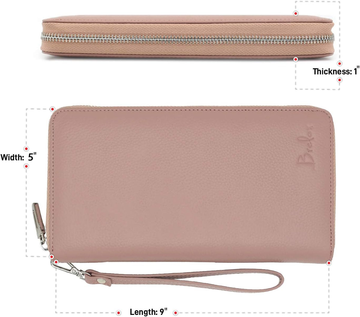 Family Passport Holder for 4, 5 & 6 Passports – Genuine Leather RFID Travel Wallet with Wristlet for Cards, Cash & IDs, Perfect Travel Gift for Women Men